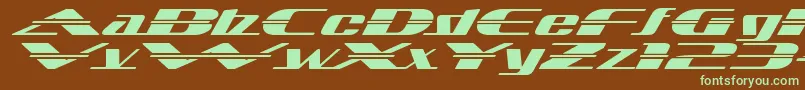 Шрифт SandovalspeedRegular – зелёные шрифты на коричневом фоне