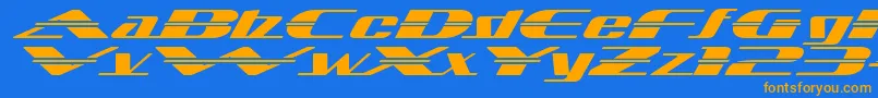 Police SandovalspeedRegular – polices orange sur fond bleu