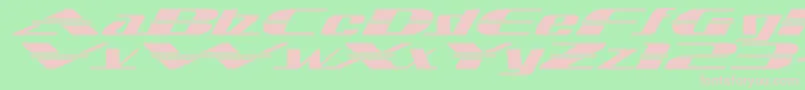 Czcionka SandovalspeedRegular – różowe czcionki na zielonym tle