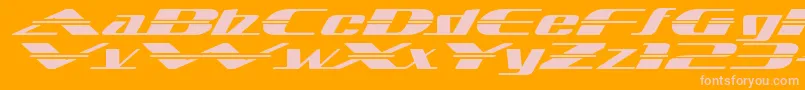 Шрифт SandovalspeedRegular – розовые шрифты на оранжевом фоне