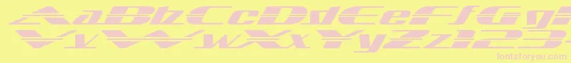 SandovalspeedRegular Font – Pink Fonts on Yellow Background