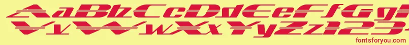 SandovalspeedRegular-fontti – punaiset fontit keltaisella taustalla