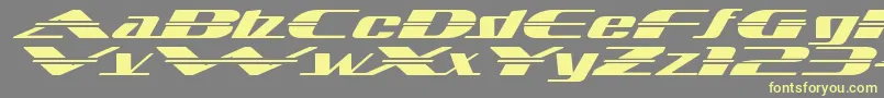 SandovalspeedRegular Font – Yellow Fonts on Gray Background