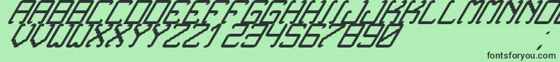 フォントNoxtreyAufTfbExtraCursive – 緑の背景に黒い文字