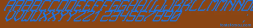 NoxtreyAufTfbExtraCursive Font – Blue Fonts on Brown Background