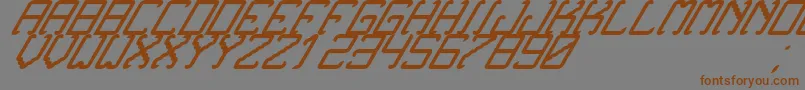 NoxtreyAufTfbExtraCursive-Schriftart – Braune Schriften auf grauem Hintergrund