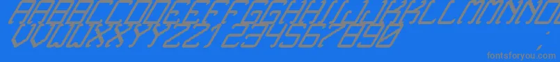 Fonte NoxtreyAufTfbExtraCursive – fontes cinzas em um fundo azul