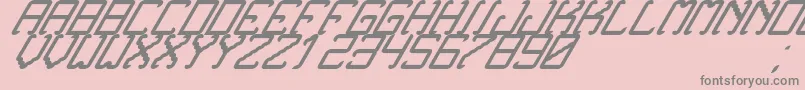 フォントNoxtreyAufTfbExtraCursive – ピンクの背景に灰色の文字