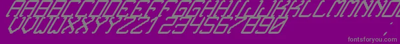 Police NoxtreyAufTfbExtraCursive – polices grises sur fond violet