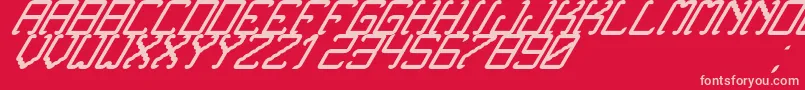 Шрифт NoxtreyAufTfbExtraCursive – розовые шрифты на красном фоне