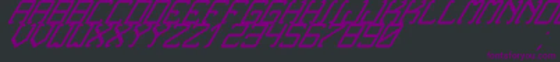 NoxtreyAufTfbExtraCursive-Schriftart – Violette Schriften auf schwarzem Hintergrund