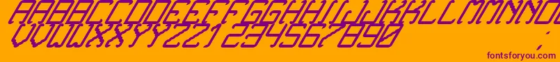 NoxtreyAufTfbExtraCursive Font – Purple Fonts on Orange Background