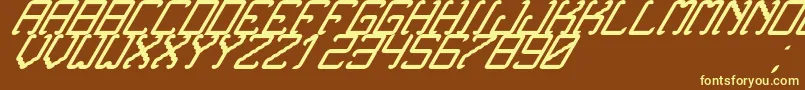 Шрифт NoxtreyAufTfbExtraCursive – жёлтые шрифты на коричневом фоне