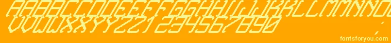 フォントNoxtreyAufTfbExtraCursive – オレンジの背景に黄色の文字