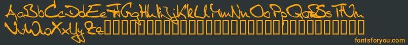 Шрифт SisterR – оранжевые шрифты на чёрном фоне