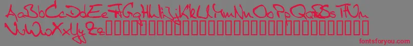 SisterR Font – Red Fonts on Gray Background