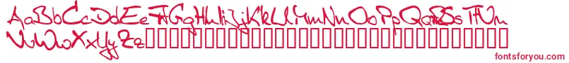 SisterR-Schriftart – Rote Schriften auf weißem Hintergrund