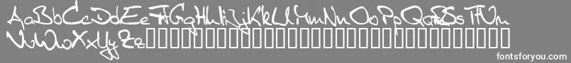 フォントSisterR – 灰色の背景に白い文字
