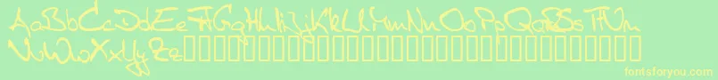 SisterR Font – Yellow Fonts on Green Background