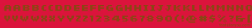 Police SiebenBold – polices brunes sur fond rouge