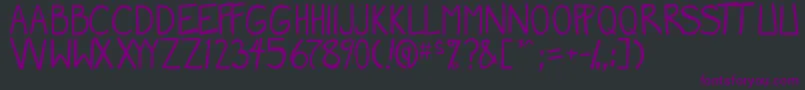 MangaSpeak2-Schriftart – Violette Schriften auf schwarzem Hintergrund