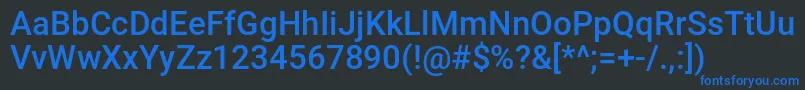フォントKondor3D – 黒い背景に青い文字