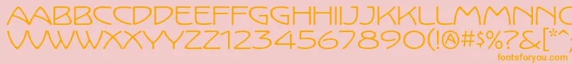 KololpstdWide Font – Orange Fonts on Pink Background