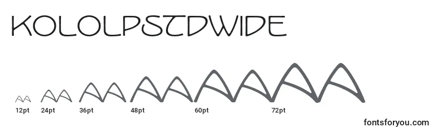 Размеры шрифта KololpstdWide
