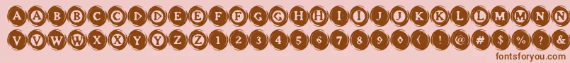 More about ElevatorButtons Font ElevatorButtons Font – Brown Fonts on Pink Background
