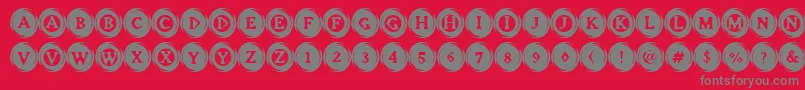 ElevatorButtons Font – Gray Fonts on Red Background