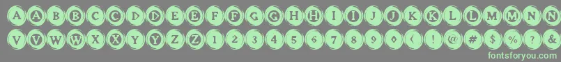ElevatorButtons Font – Green Fonts on Gray Background