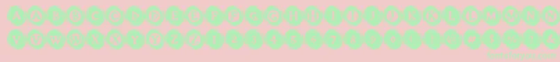 ElevatorButtons Font – Green Fonts on Pink Background