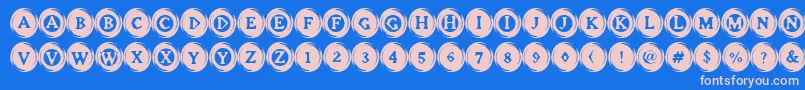 ElevatorButtons Font – Pink Fonts on Blue Background