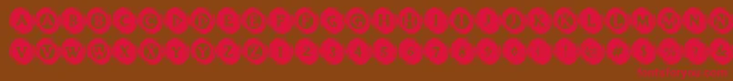 ElevatorButtons Font – Red Fonts on Brown Background