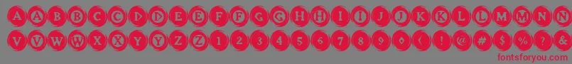 ElevatorButtons Font – Red Fonts on Gray Background