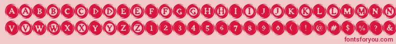 Шрифт ElevatorButtons – красные шрифты на розовом фоне