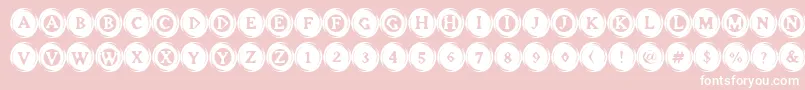 ElevatorButtons Font – White Fonts on Pink Background