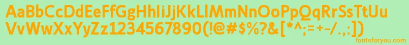 LigurinorgBold Font – Orange Fonts on Green Background