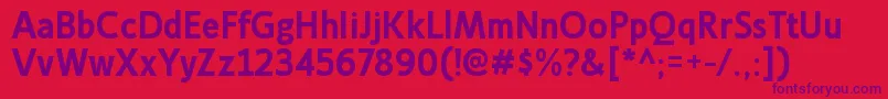 フォントLigurinorgBold – 赤い背景に紫のフォント