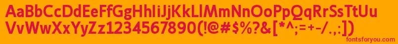 LigurinorgBold Font – Red Fonts on Orange Background