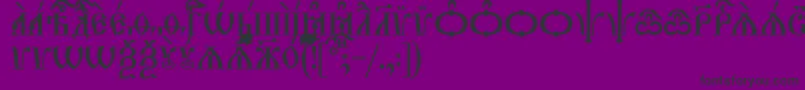 TriodionCapsUcs Font – Black Fonts on Purple Background
