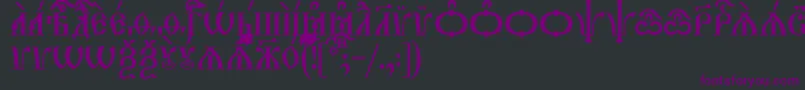 TriodionCapsUcs Font – Purple Fonts on Black Background