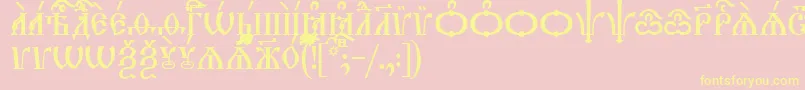 TriodionCapsUcs Font – Yellow Fonts on Pink Background