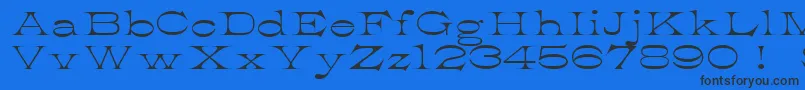 K22AthenianWide Font – Black Fonts on Blue Background