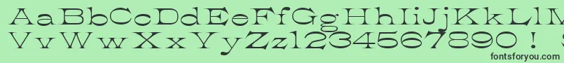 フォントK22AthenianWide – 緑の背景に黒い文字