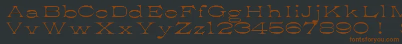 K22AthenianWide Font – Brown Fonts on Black Background