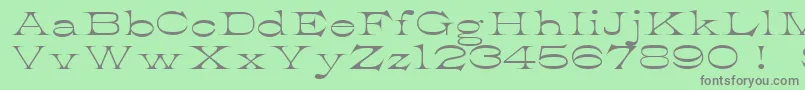 フォントK22AthenianWide – 緑の背景に灰色の文字