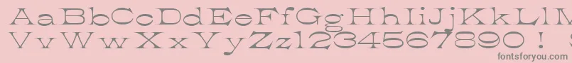 K22AthenianWide Font – Gray Fonts on Pink Background