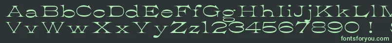 K22AthenianWide Font – Green Fonts on Black Background