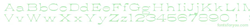 K22AthenianWide Font – Green Fonts on White Background